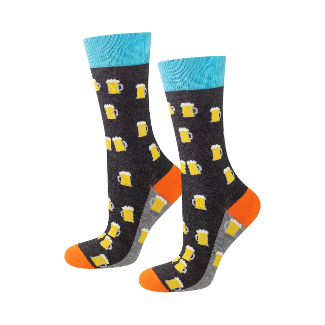 Juego de 4 calcetines de hombre SOXO GOOD STUFF en una caja de pizza