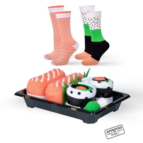 Juego de 2x calcetines de mujer de hombre Colorful SOXO sushi 