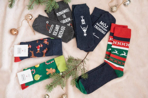 Calcetines navideños divertidos SOXO GOOD STUFF para hombre