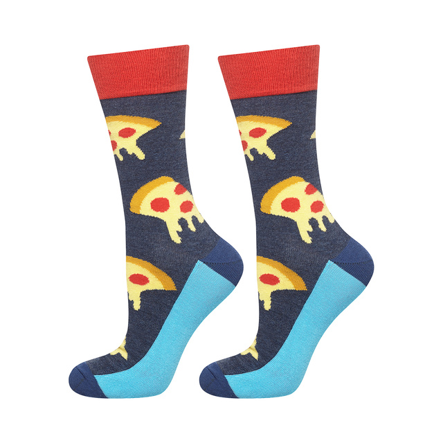 Juego de 4 calcetines de hombre SOXO GOOD STUFF en una caja de pizza