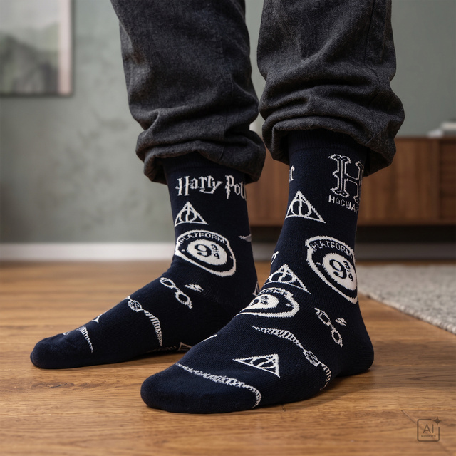 Calcetines de Harry Potter en una caja