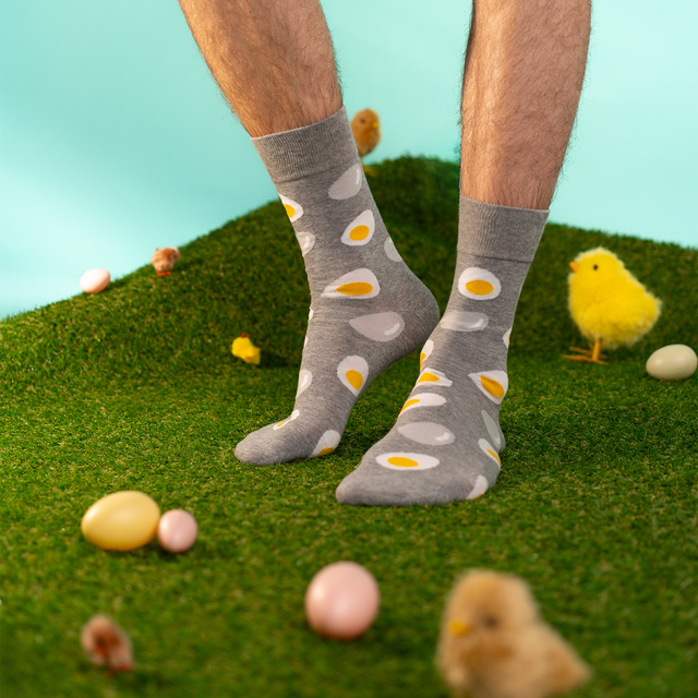 Calcetines SOXO de hombre con huevo y gallo en un paquete - 2 pares