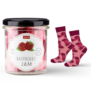 SOXO GOOD STUFF calcetines de mujer raspberry jam un frasco