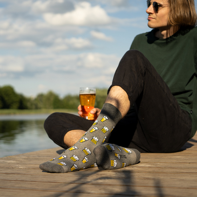 Coloridos calcetines de cerveza para hombre SOXO GOOD STUFF