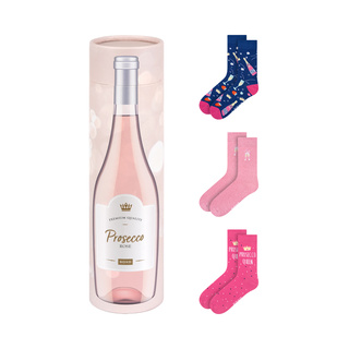 Set de 3 calcetines de mujer SOXO Prosecco en tubo | regalo ideal para ella
