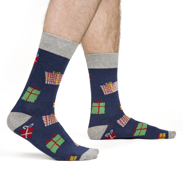 Juego de 2x calcetines navideños de algodón para hombre SOXO GOOD STUFF de colores