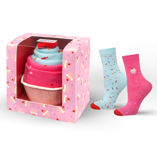 Calcetines luminosos de mujer SOXO cupcake en pack - 2 Pares