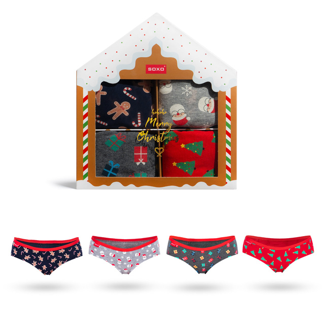 4x bragas de mujer SOXO calzoncillos navideños para Navidad, un regalo perfecto para ella