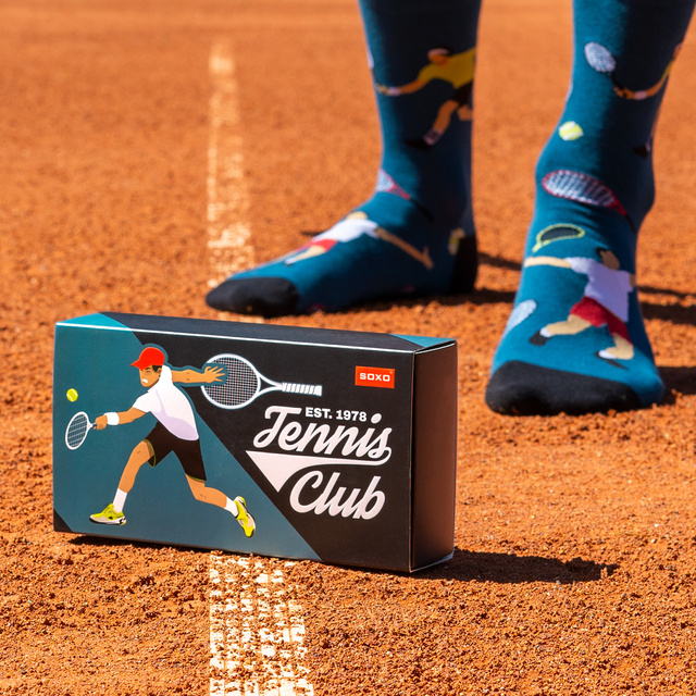 Calcetines de colores para hombre SOXO Tennis - 3 pares