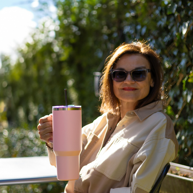 Taza térmica Momo Way 1200ml rosa 