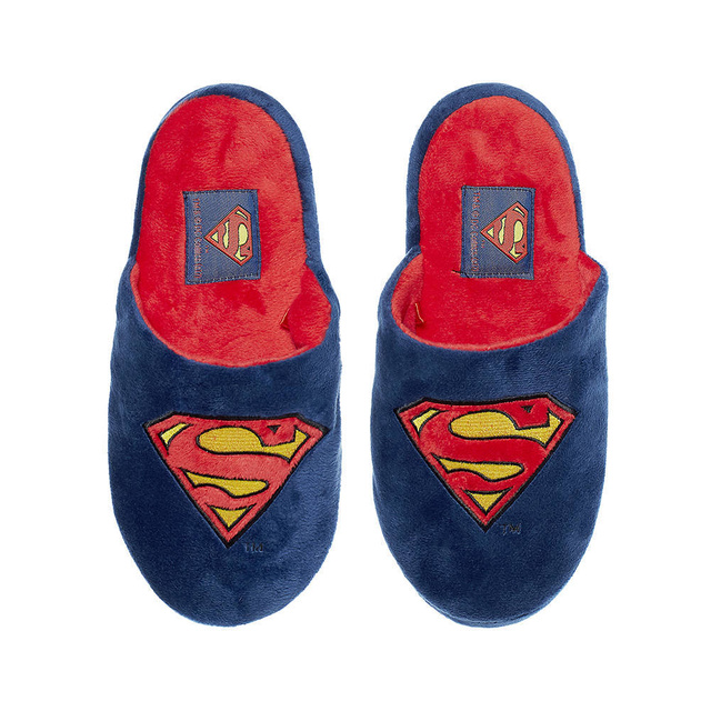 Juego de 1 calcetines de colores SOXO Superman y 1 pantuflas de Superman para hombre