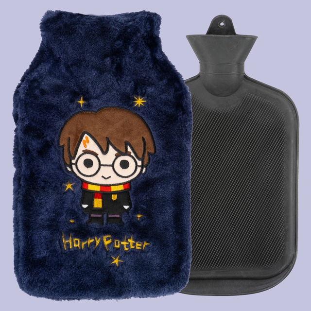 Botella de agua caliente de Harry Potter Original, con licencia de Warner Bros., más cálida en una funda de felpa