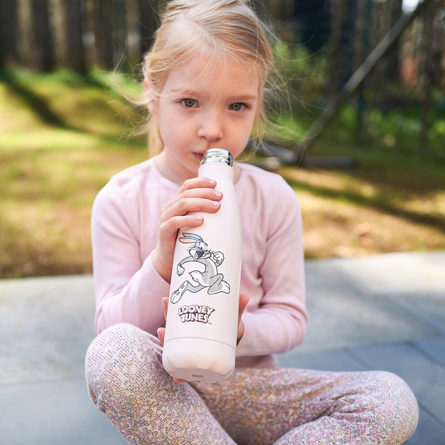 Botella térmica 500mL Rosa | duradera y práctica | Warner Bros | Bugs Bunny
