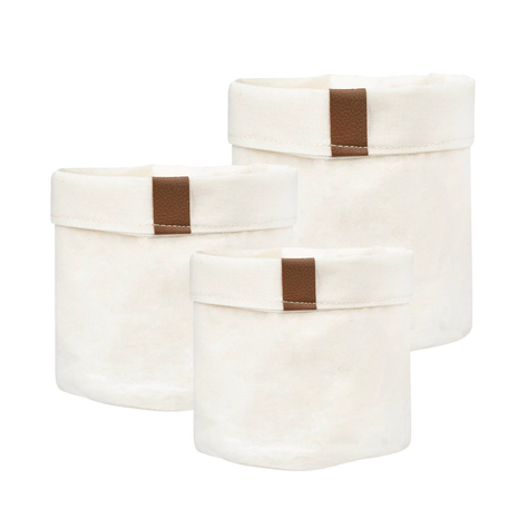 Lote de 3 cestas de baño Momo Way beige 10/13/16 cm