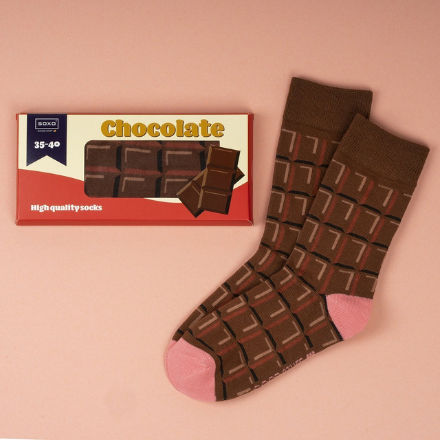 Calcetines de mujer SOXO, una barra de chocolate