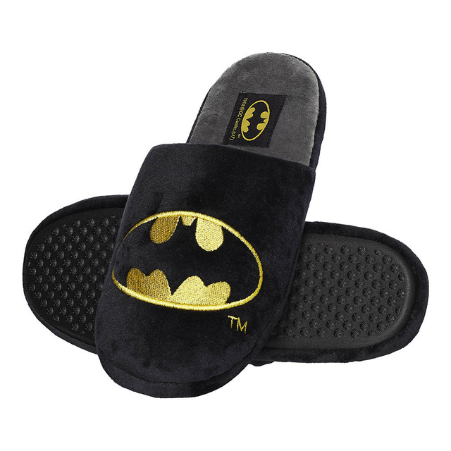 Juego de 1 calcetines de colores SOXO Batman y 1 pantuflas de Batman para hombre