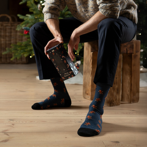 Set 3x Calcetines coloridos para hombre SOXO GOOD STUFF Calcetines de algodón de regalo de feliz Navidad