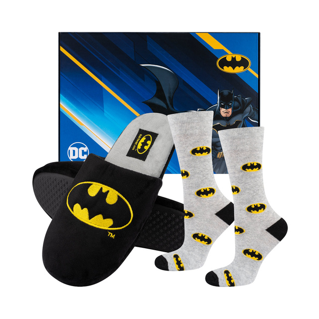 Set de 1x calcetines de colores SOXO Batman para hombre y 1x zapatillas Batman para hombre 
