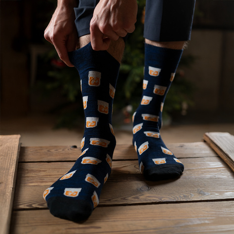 Calcetines para hombre SOXO Whiskey en un vaso