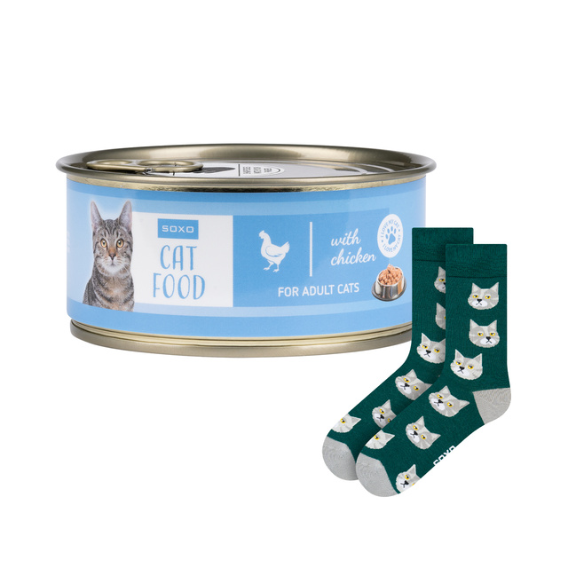 Calcetines de gato en lata para hombre SOXO