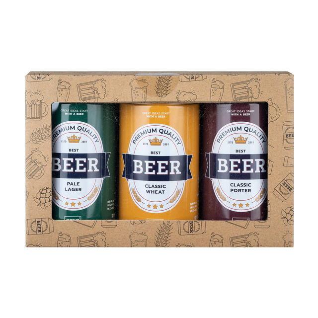 Juego de 3 calcetines coloridos SOXO GOOD STUFF para hombre con cerveza divertida en una lata para regalo