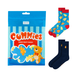 Lote de 2x calcetines de gelatina Soxo para hombre