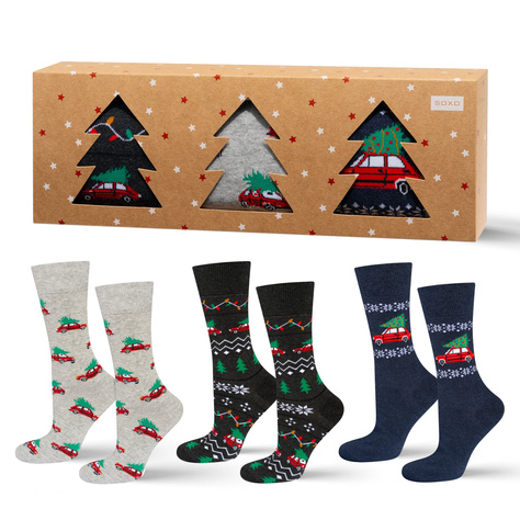 Calcetines navideños para hombre SOXO Pequeño - 3 Pares