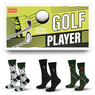 Calcetines de colores para hombre SOXO Golf - 3 pares