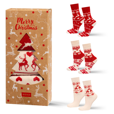 Calcetines para mujer SOXO navideños en paquete - 3 pares