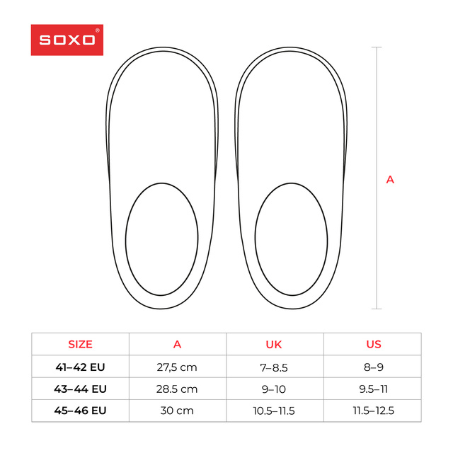 Zapatillas SOXO SUPER SOFT con suela antideslizante e inserciones de PVC
