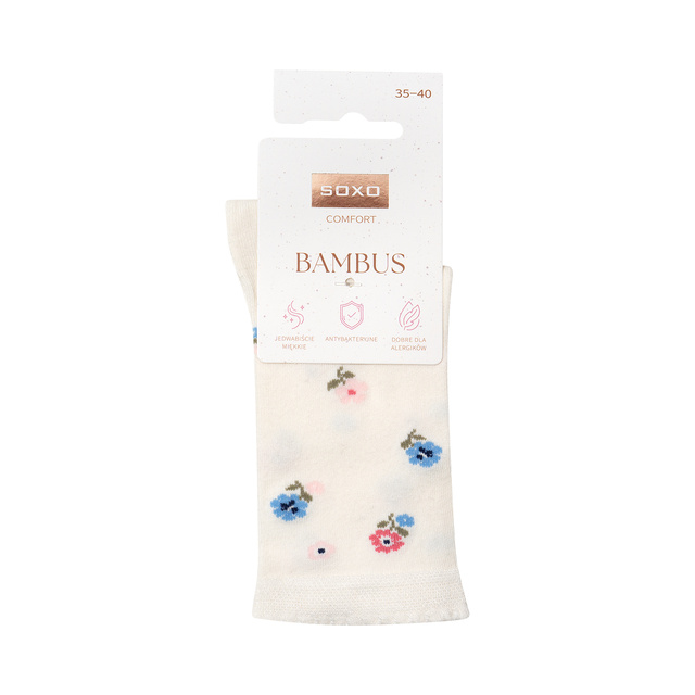 Calcetines de Bambú con Estampado Floral