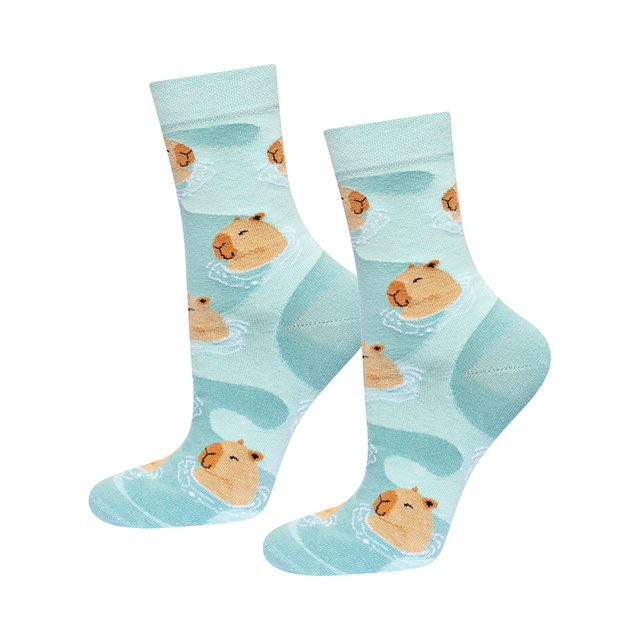 Calcetines de hombre SOXO capybara en el baño - 2