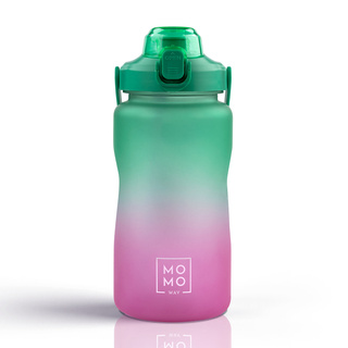Botella de agua 1,5L verde-rosa | BPA free