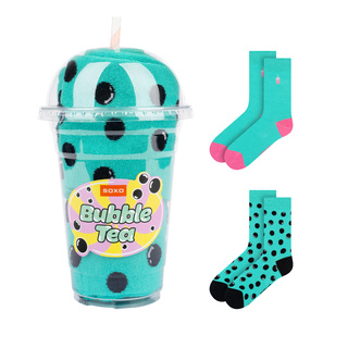 Calcetines Soxo Bubble Tea turquesa para hombre - 2 Pares