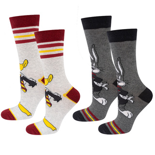 Set de 2x Calcetines de colores para hombre | Warner Bros | Bichos y Lucas | idea regalo
