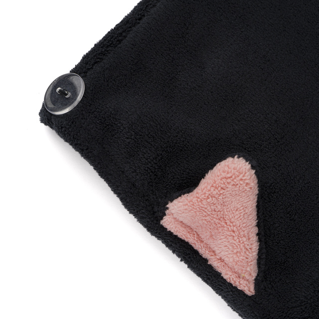 MOMO WAY turbante de baño gato negro | toalla