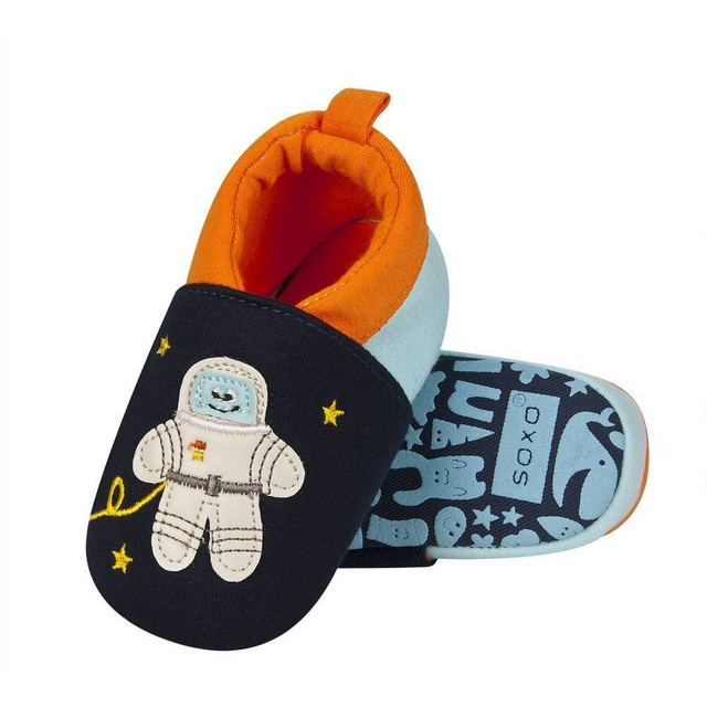 Pantuflas SOXO azul marino con cosmonauta y cohete