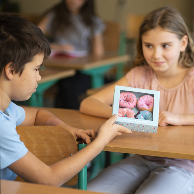 Juego de 2 calcetines de mujer SOXO donuta en una caja