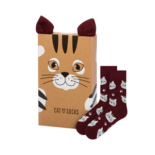 Calcetines de mujer | SOXO de hombre | Gatito en caja | Idea de regalo divertida | Unisex