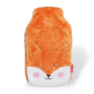 Botella de agua caliente 1.8L calentador SOXO naranja con funda de pelo peluche REGALO