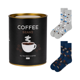 Lote de 2x calcetines Soxo de hombre para café en lata