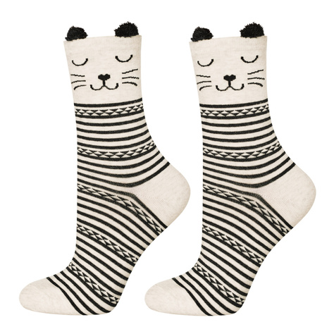 Calcetines de mujer SOXO blancos con orejas
