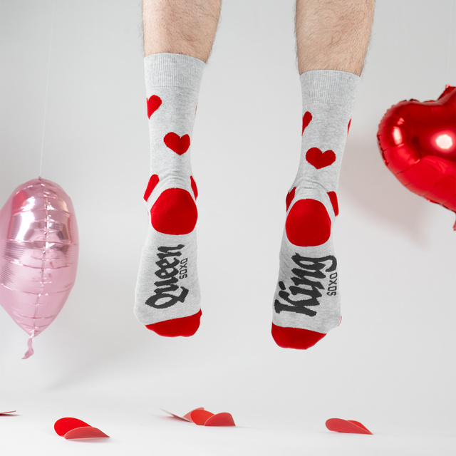 Calcetines coloridos para hombres SOXO Rey y Reina