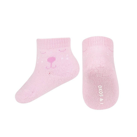 SOXO calcetines para bebés con oso-cara con ABS