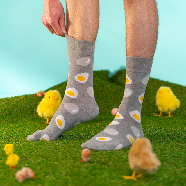 Calcetines SOXO de hombre con huevo y gallo en un paquete - 2 pares