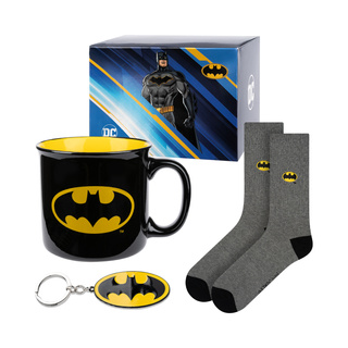 Batman set taza calcetines y llavero