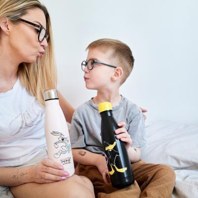 Botella térmica 500mL Negra | duradera y práctica | Warner Bros | Daffy