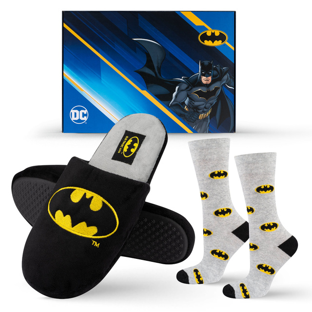 Set de 1x calcetines de colores SOXO Batman para hombre y 1x zapatillas Batman para hombre 