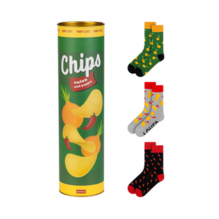 Lote de 3x SOXO calcetines de hombre chips en tubo