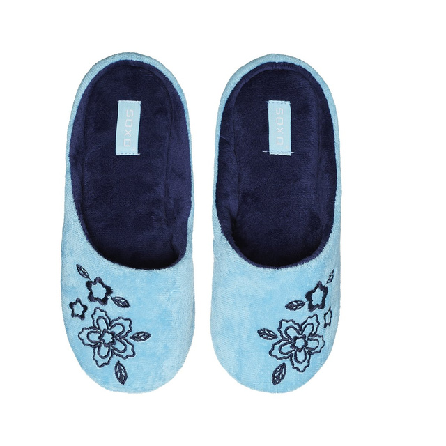 Zapatillas de mujer con bordado SOXO - Azul